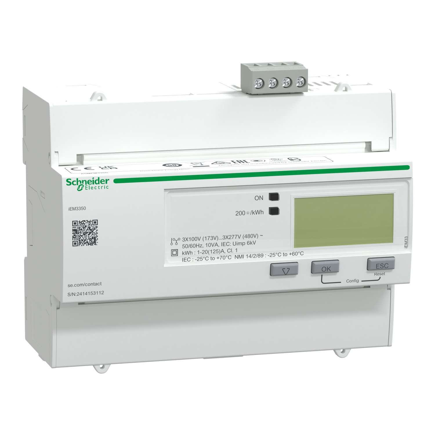 Acti9 iEM – compteur d’énergie tri – 125A – Modbus