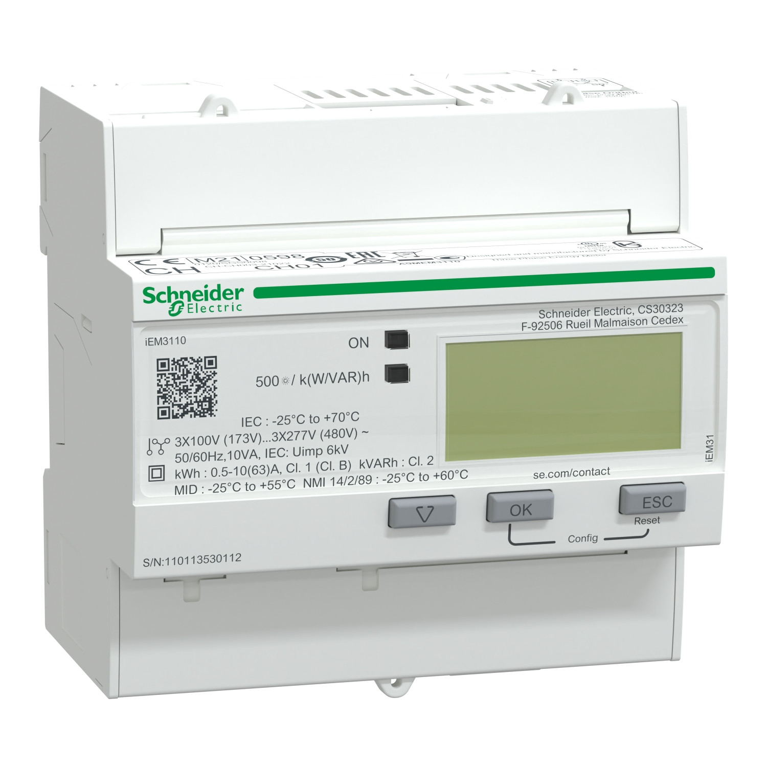 Acti9 iEM – compteur d’énergie tri – 63A – impulsions – MID