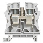 Bloc de jonction de passage à vis Viking3 avec 1 jonction 1 entrée 1 sortie section 16mm² – pas 12mm – gris