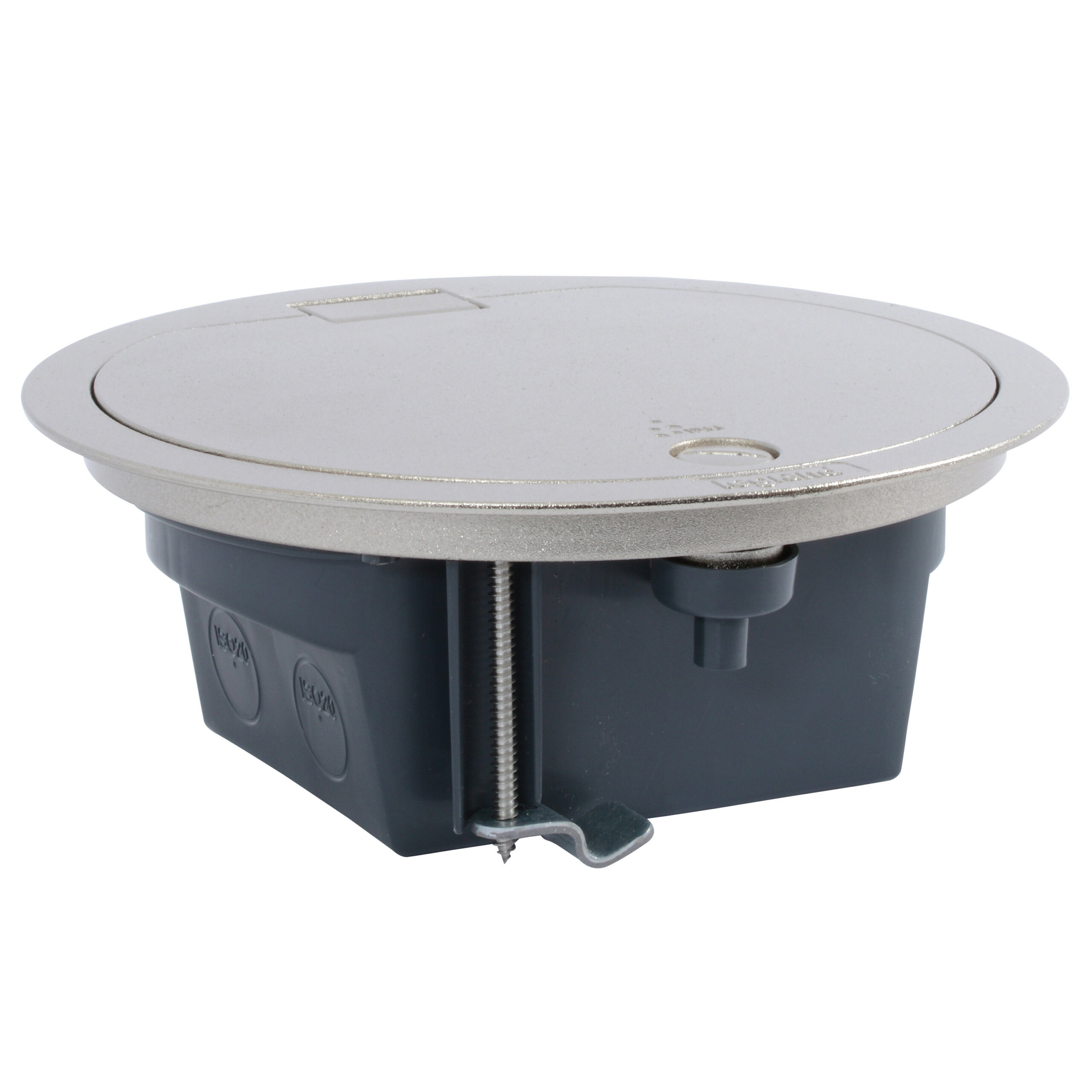 Boîte de sol IP66 4 modules avec couvercle sur charnière – inox
