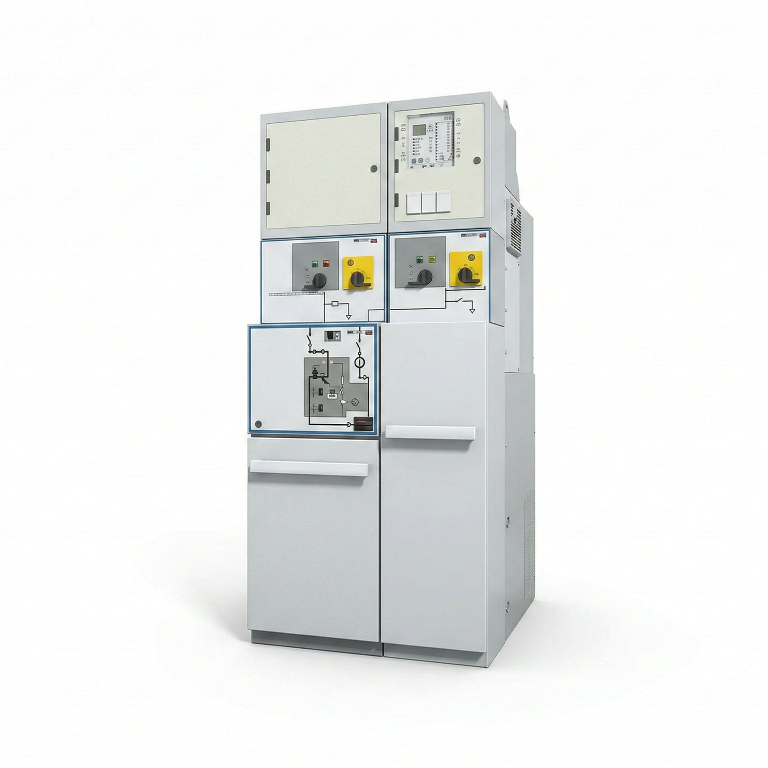 Cellule GIS 24kV HN 12-5kA-1s CGMCOSMOS-DDB (DM2) Disjoncteur Depart Barres Double Sectionnement Manuelle D.E