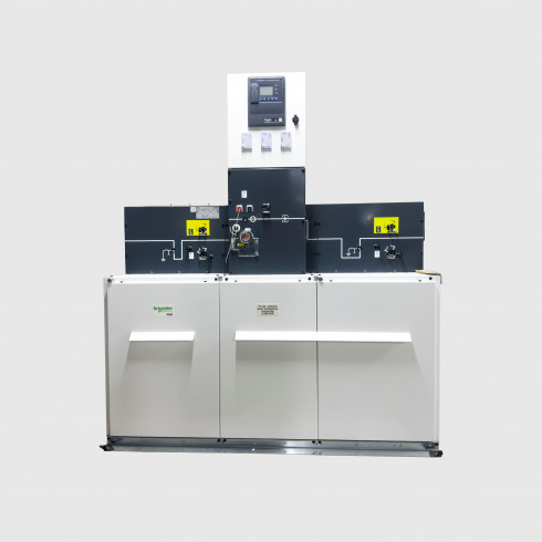 Cellule RM6 D2S droite-400A : Disj.double sect.- Sepam S48 E13, MN48Vcc- TC M&P 100-200A – RM63DD2SC4A1W01
