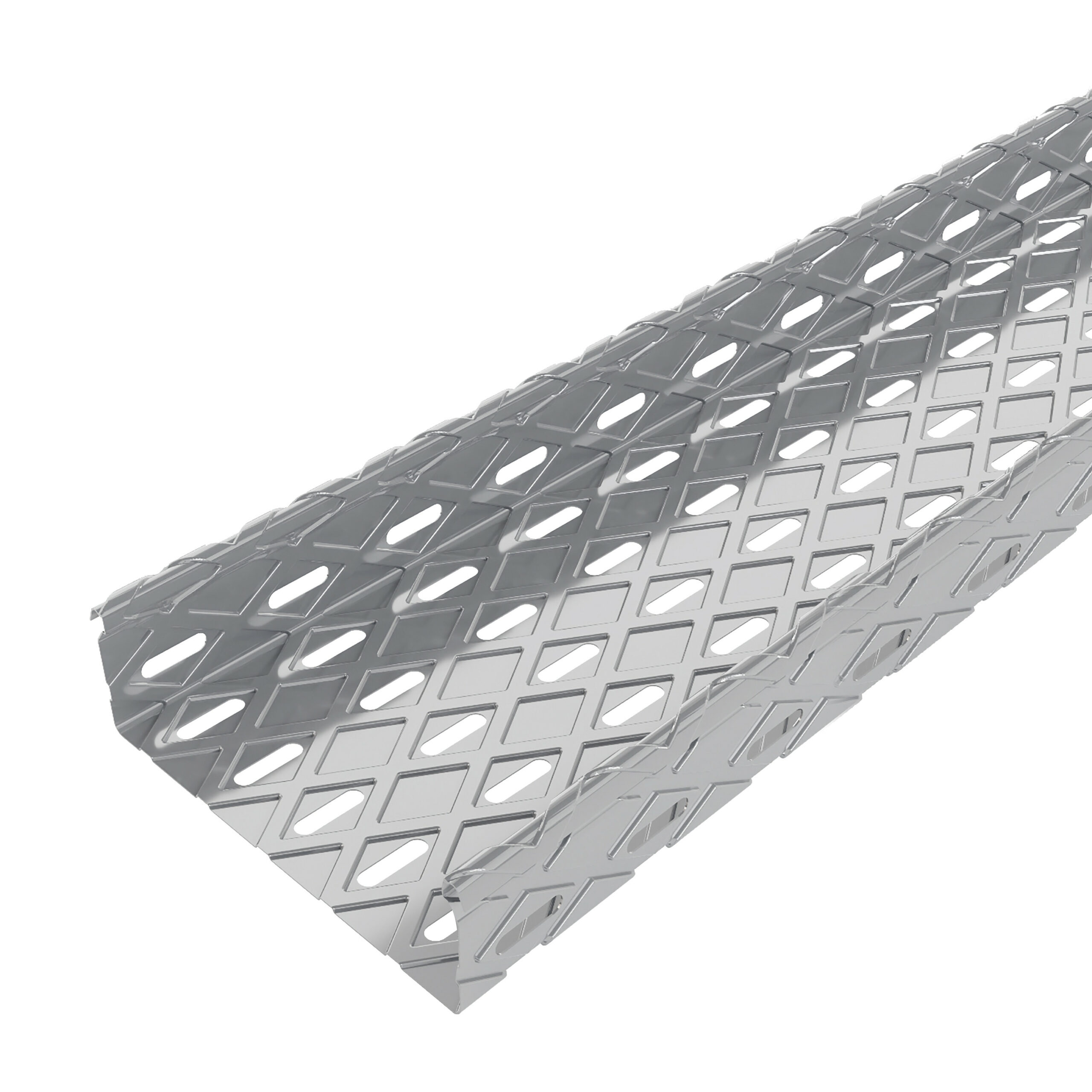 Chemin de câbles tôle perforée à bords roulés BRX50 – Largeur 395mm – finition Z275