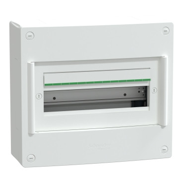 Coffret modulaire, PrismaSeT XS, surface, 1 x 13 modules, 1 terre + 1 bornier neutre + 1 phase, sans porte