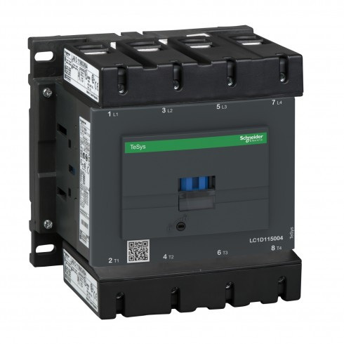 Contacteur Tétrapolaire – TeSys LC1D115004M7 – 4P – 440V – 200A – Bobine 220Vca