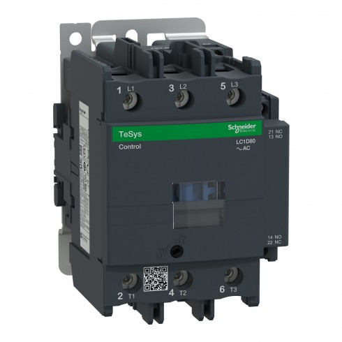 Contacteur Triphasé TeSys LC1D80E7- 3P – 80A – AC-3 440V – Bobine 48Vca