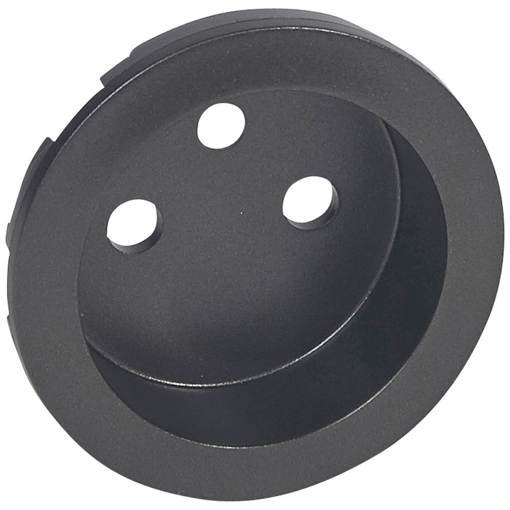Enjoliveur Céliane pour prise de courant 2P+T à puits – finition graphite