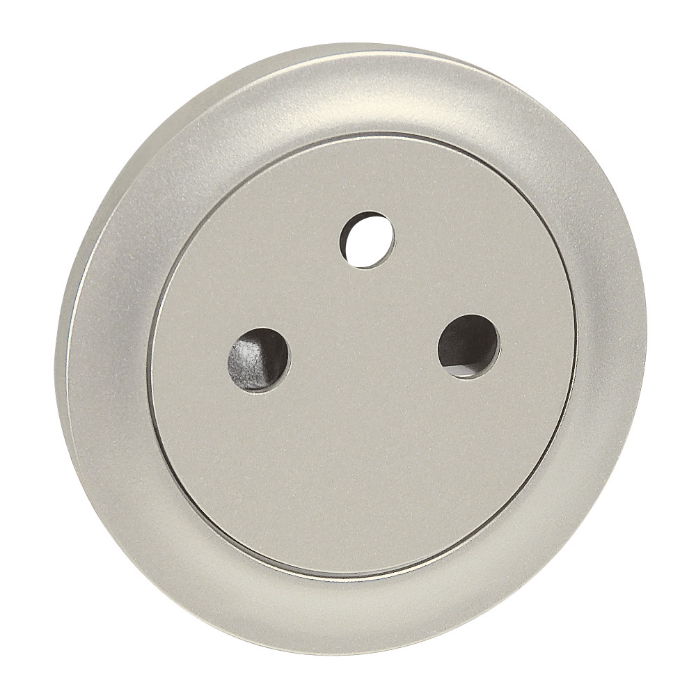 Enjoliveur Céliane pour prise de courant 2P+T Surface – finition titane