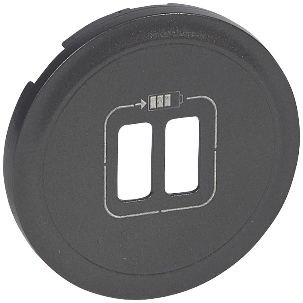 Enjoliveur Céliane pour prise double USB Type-A et Type-C – finition graphite