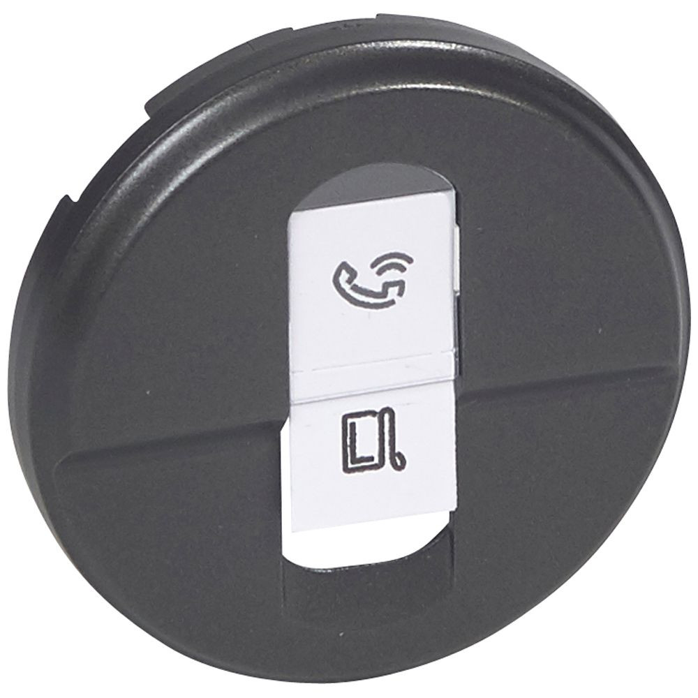 Enjoliveur Céliane pour prise RJ45 – finition graphite