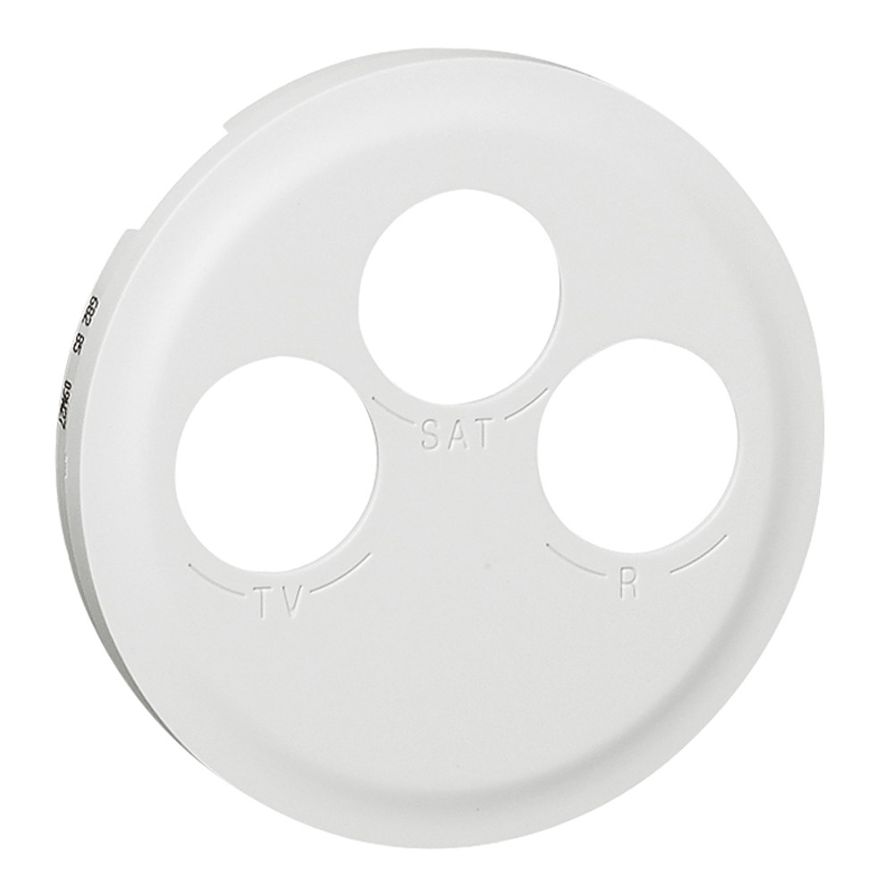 Enjoliveur Céliane pour prise TV-R-SAT – Blanc