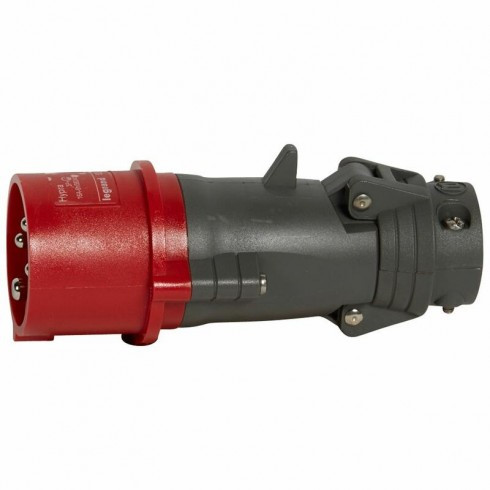 Fiche Mobile Droite Hypra IP44 16A – 380V À 415V – 3P+T – Plastique