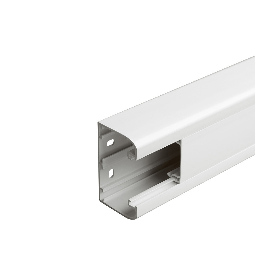 Goulotte 1 compartiment à clippage direct Mosaic 50x80mm de longueur 2m – blanc