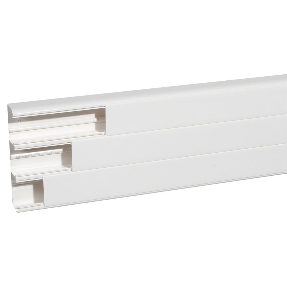Goulotte 3 compartiments 50x220mm DLP monobloc – blanc