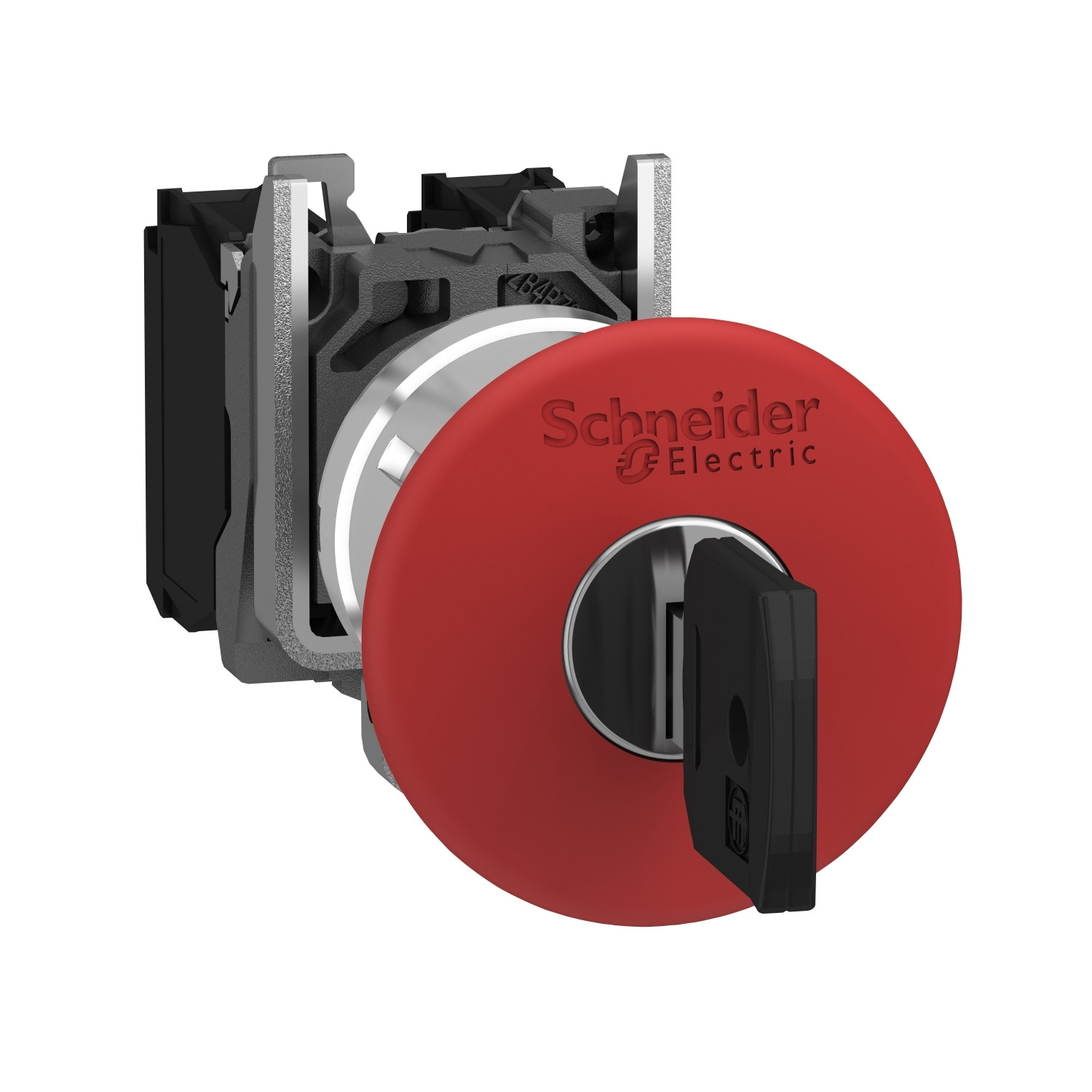Harmony XB4 – bouton arrêt urgence Atx – Ø40 – à clé 455 – rouge – 1O+1F – vis