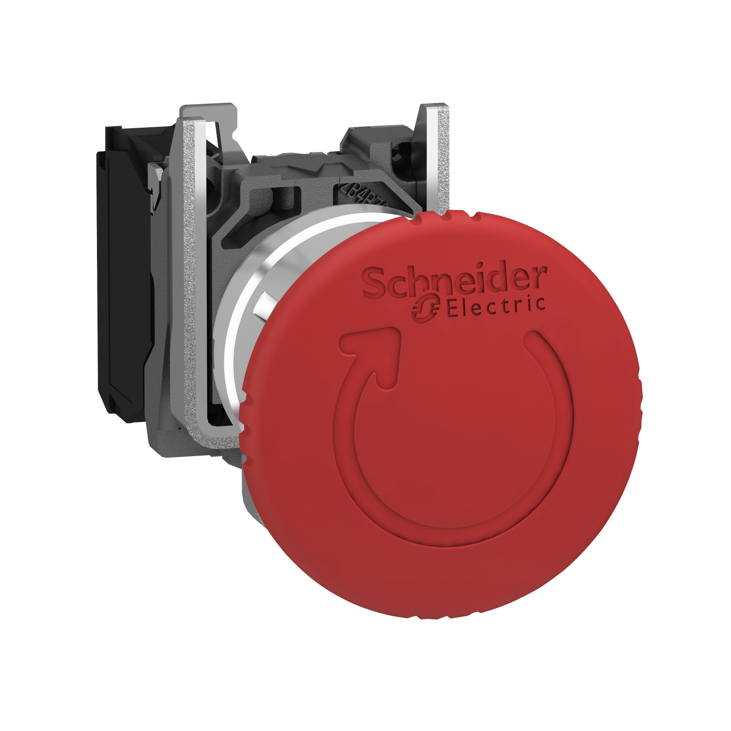 Harmony XB4 – bouton arrêt urgence – Ø40 – pousser tourner – rouge – 1O – vis