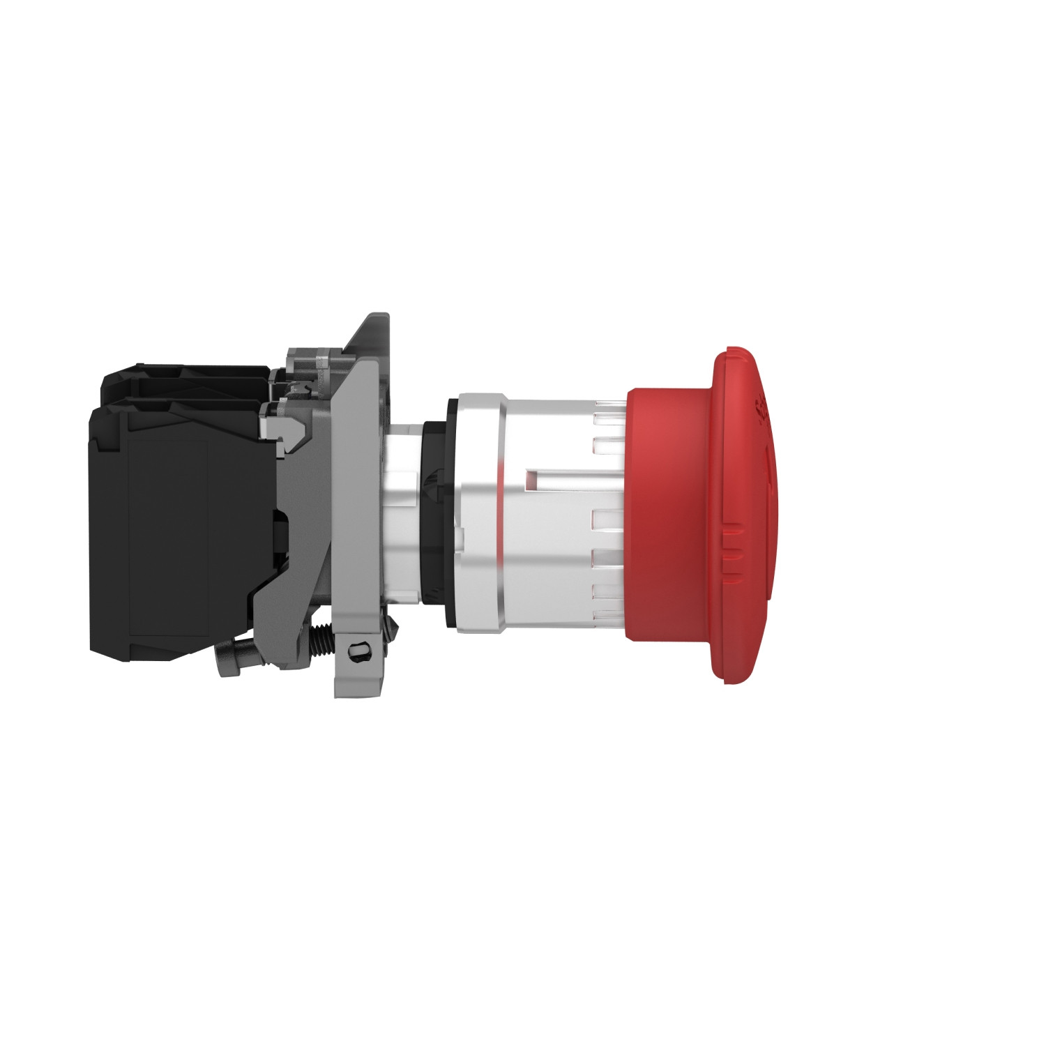 Harmony XB4 – bouton arrêt urgence – Ø40 – pousser tourner – rouge – 1O+1F – vis