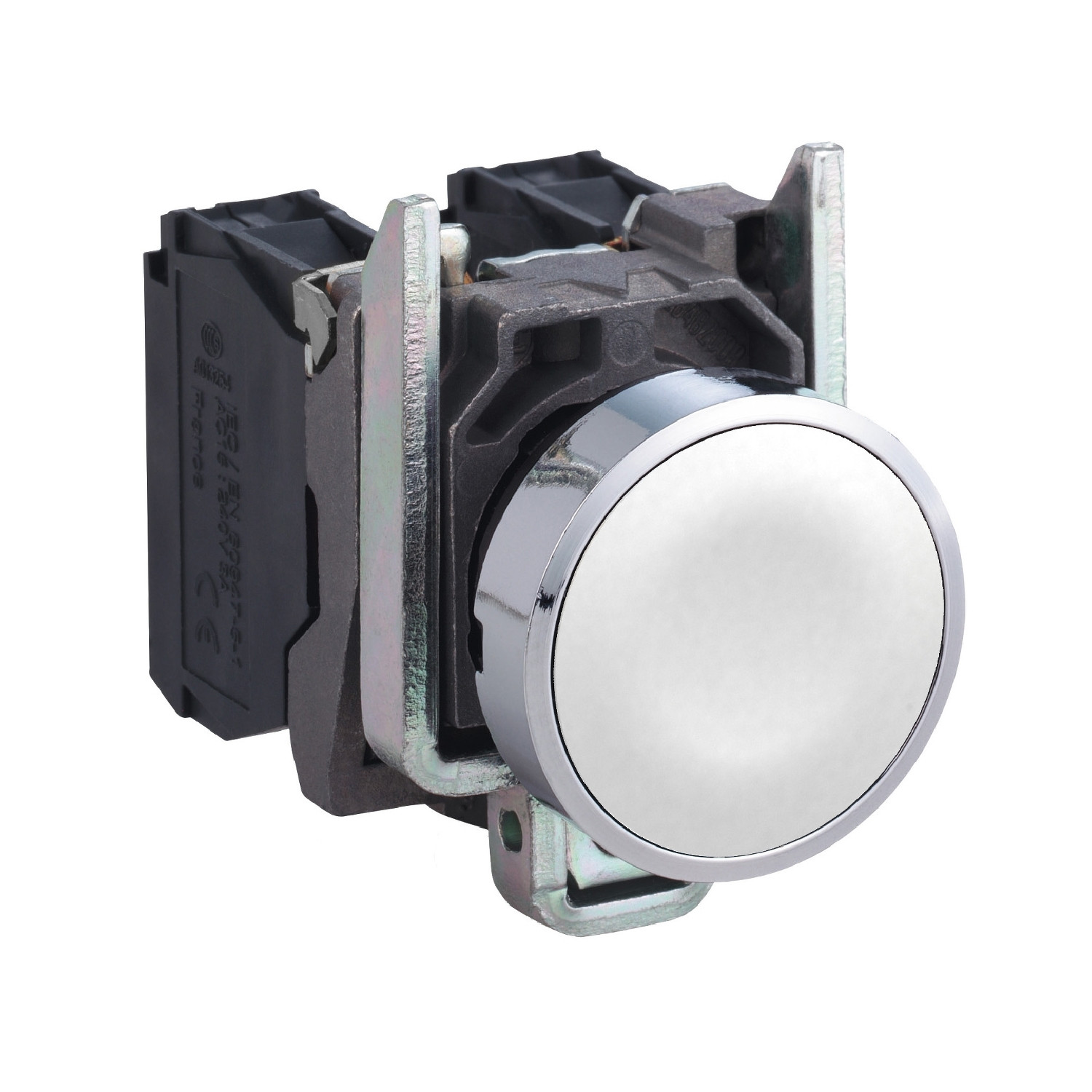 Harmony XB4 – bouton poussoir à impulsion – Ø22 – blanc – 1F – vis étrier