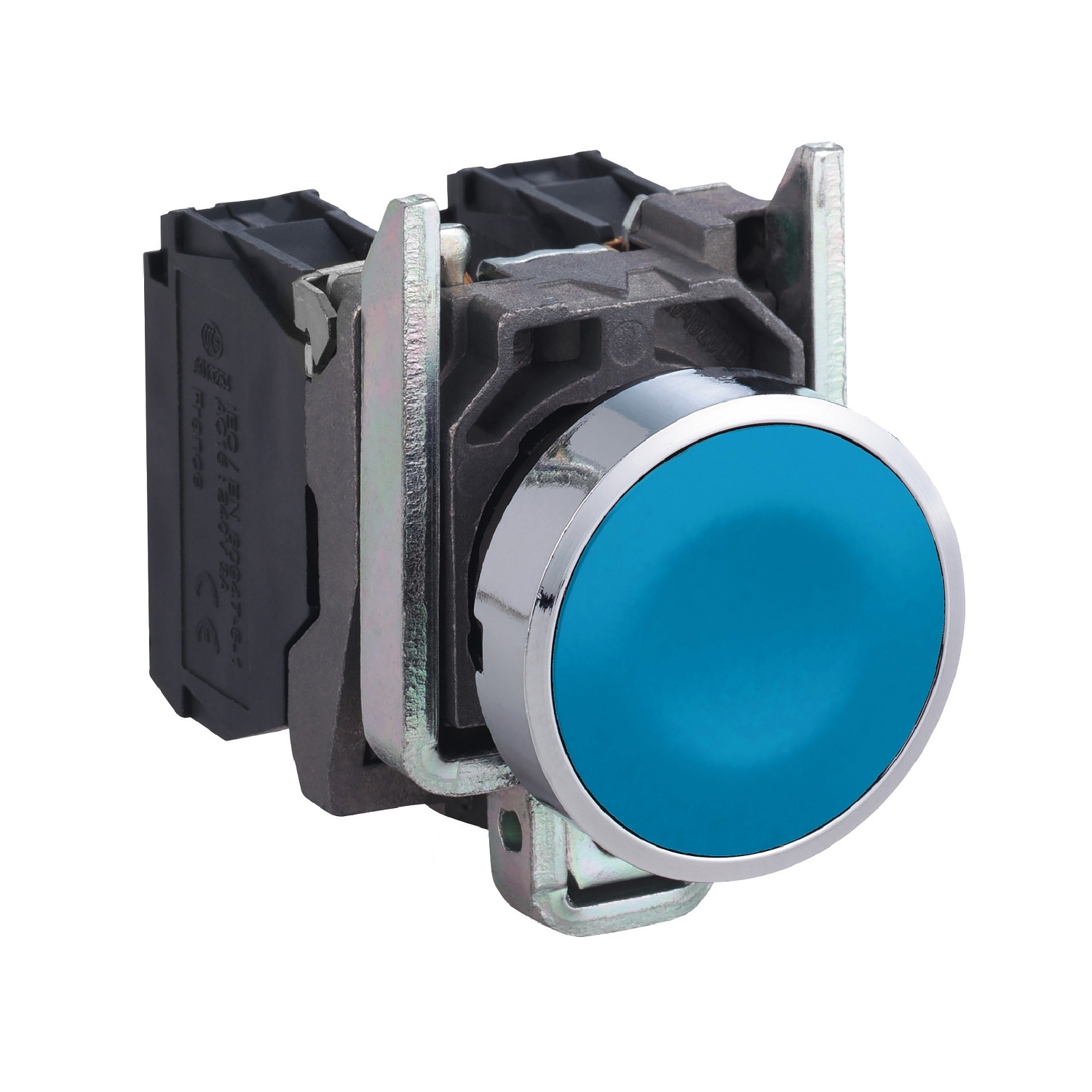 Harmony XB4 – bouton poussoir à impulsion – Ø22 – bleu – 1F – vis étrier