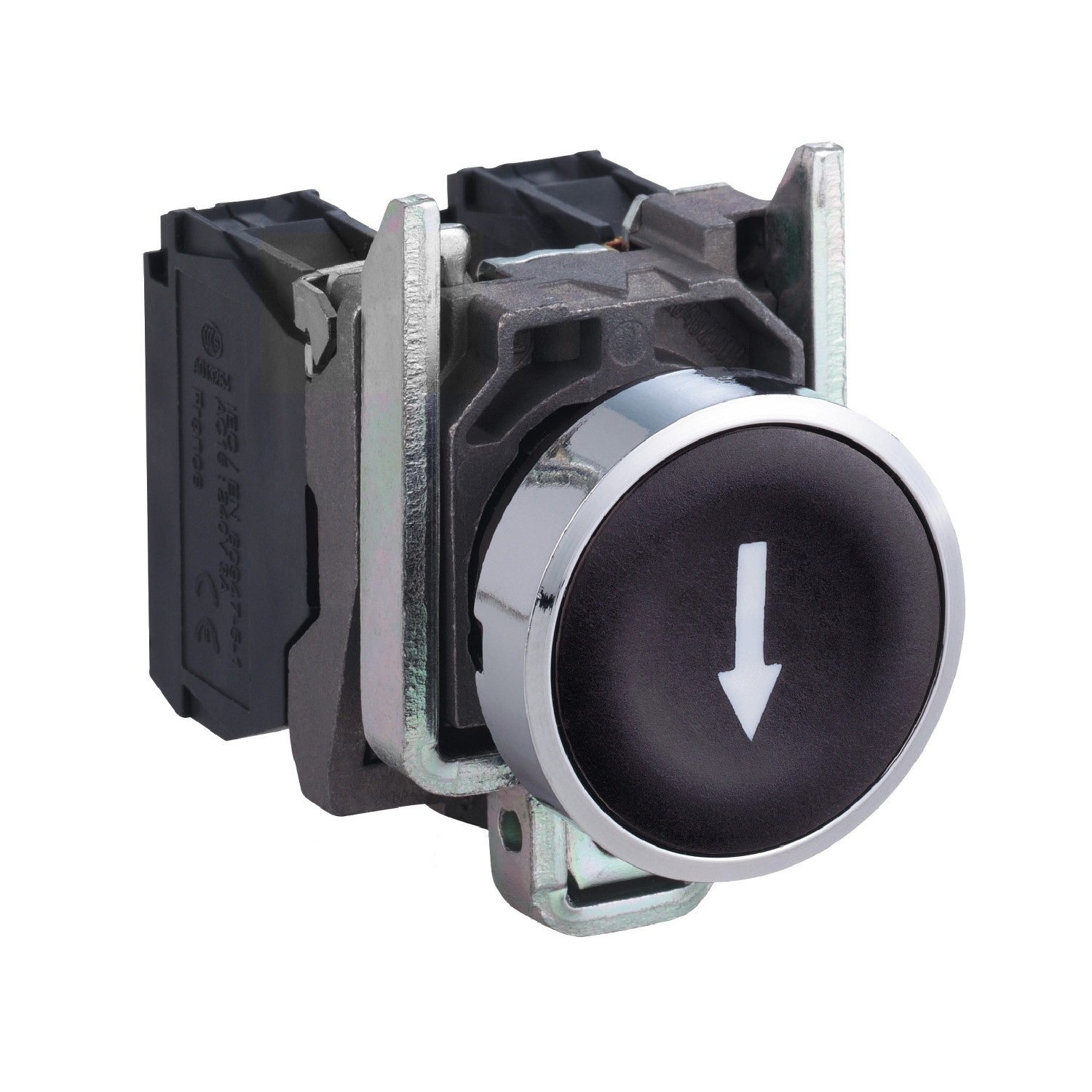 Harmony XB4 – bouton poussoir à impulsion – Ø22 – marqué – noir – 1F – vis