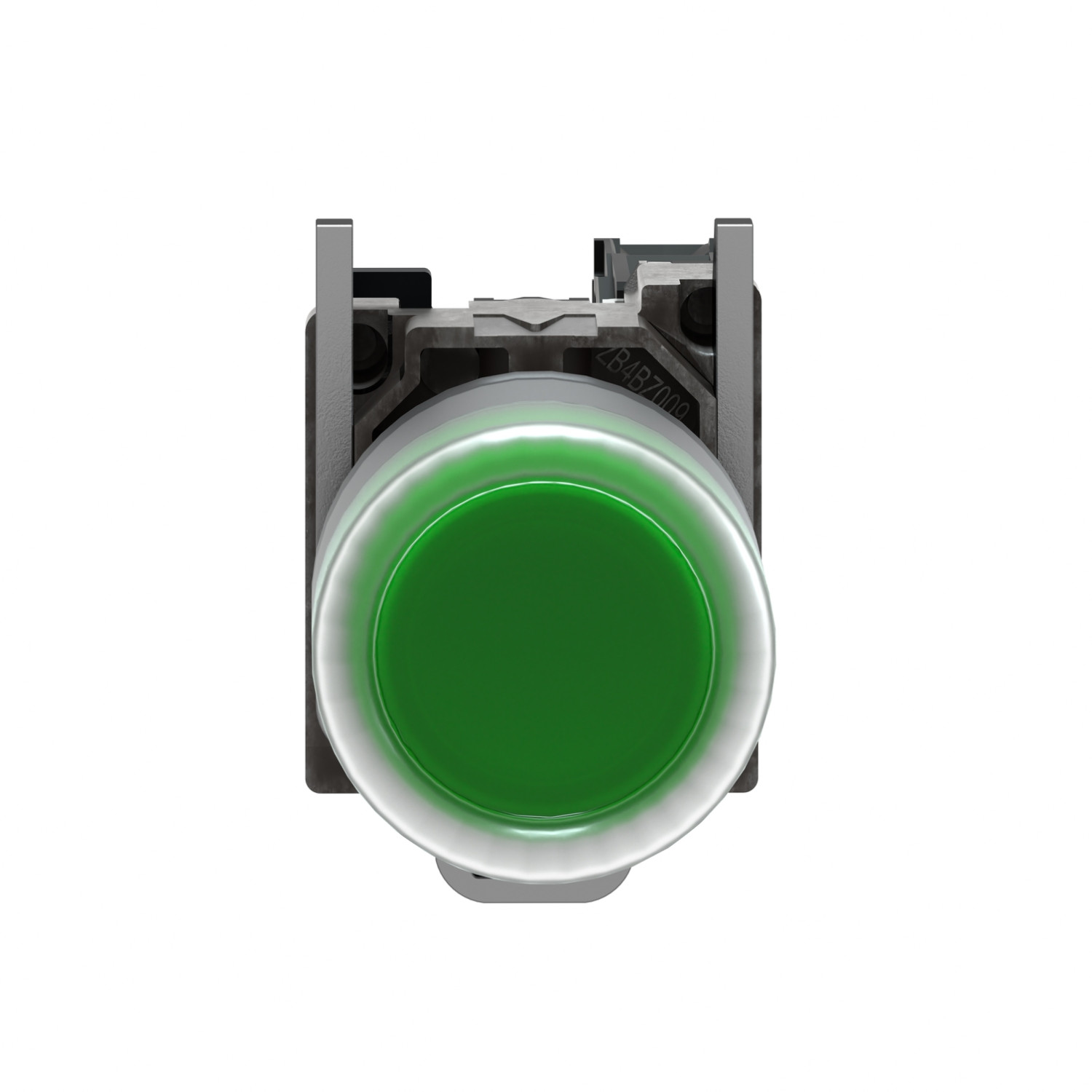 Harmony XB4 – bouton poussoir lumin Atx – Ø22 – vert – 1F – 24V – vis étrier