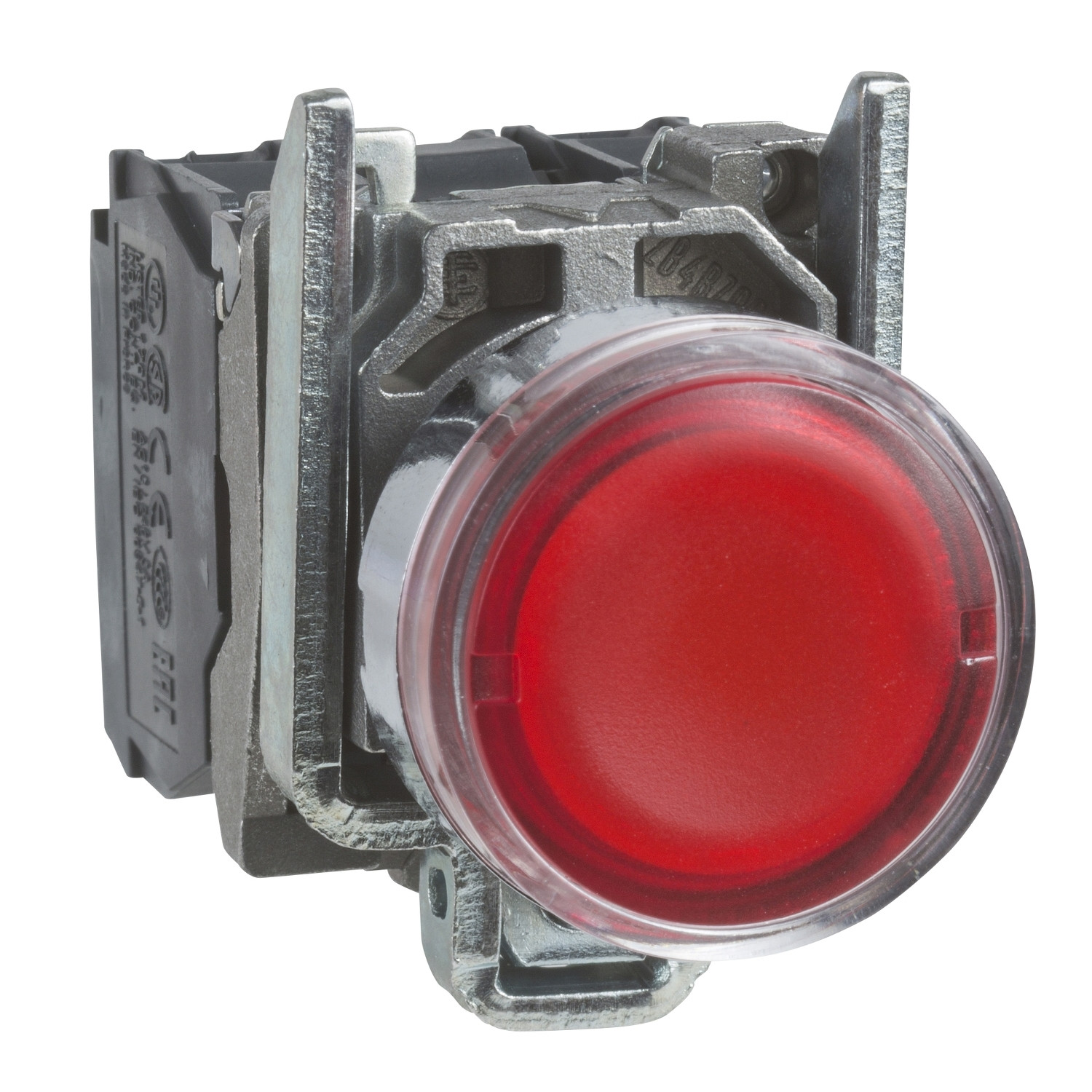 Harmony XB4 – poussoir lumineux – 1F+1O – rouge – Ø22 – alim directe -250V