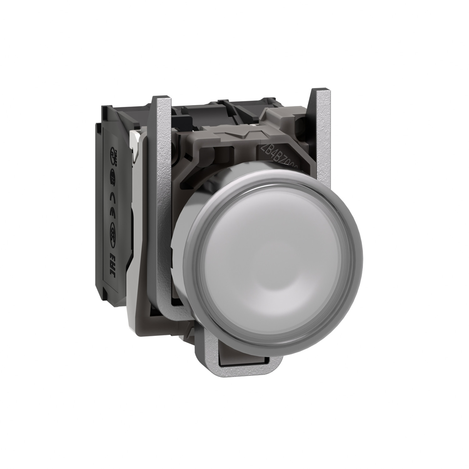 Harmony XB4 – poussoir lumineux LED – 1F+1O – blanc – Ø22 – 24VACDC