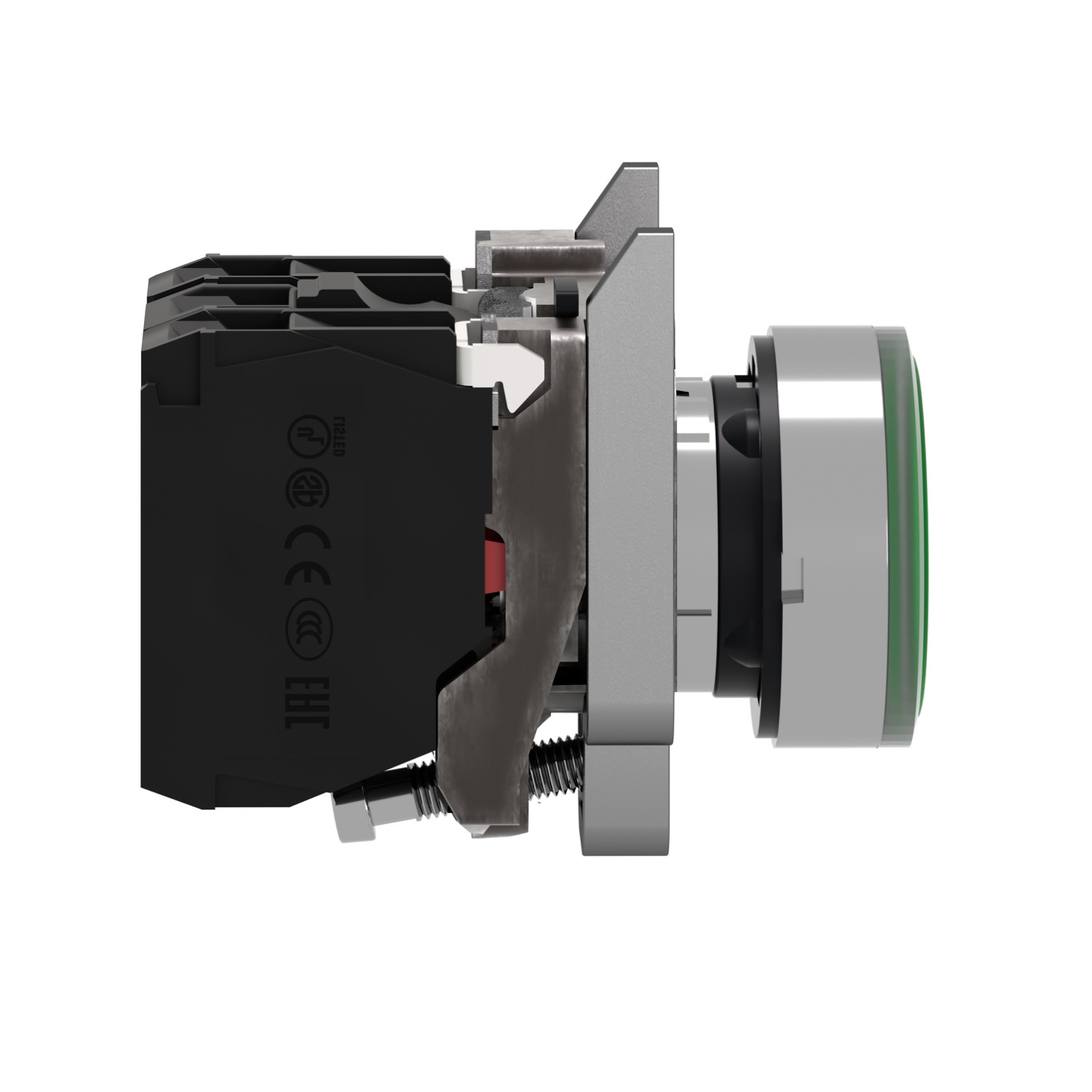 Harmony XB4 – poussoir lumineux LED – 1F+1O – vert – Ø22 – 24VACDC