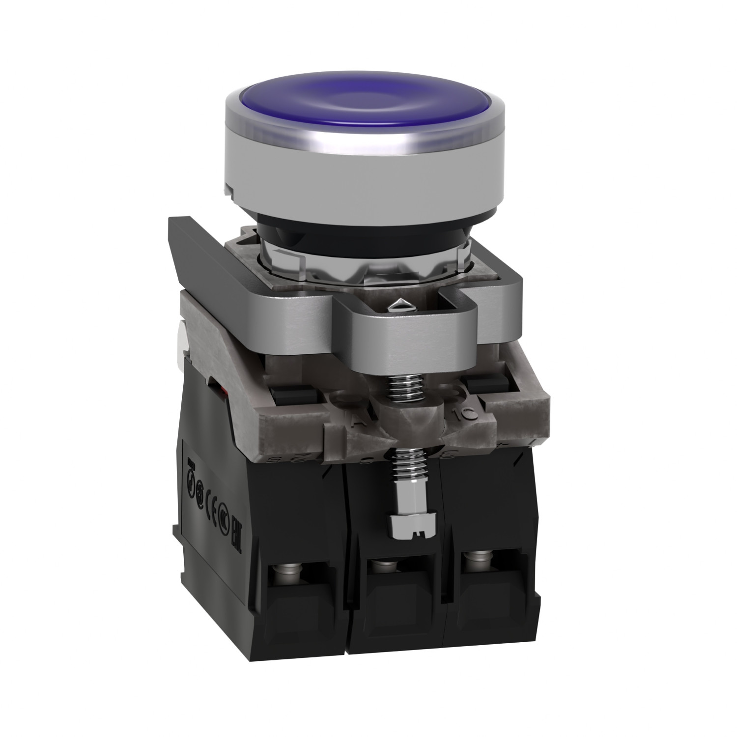 Harmony XB4 – poussoir lumineux LED – 1F+1O – violet – Ø22 – 24VACDC