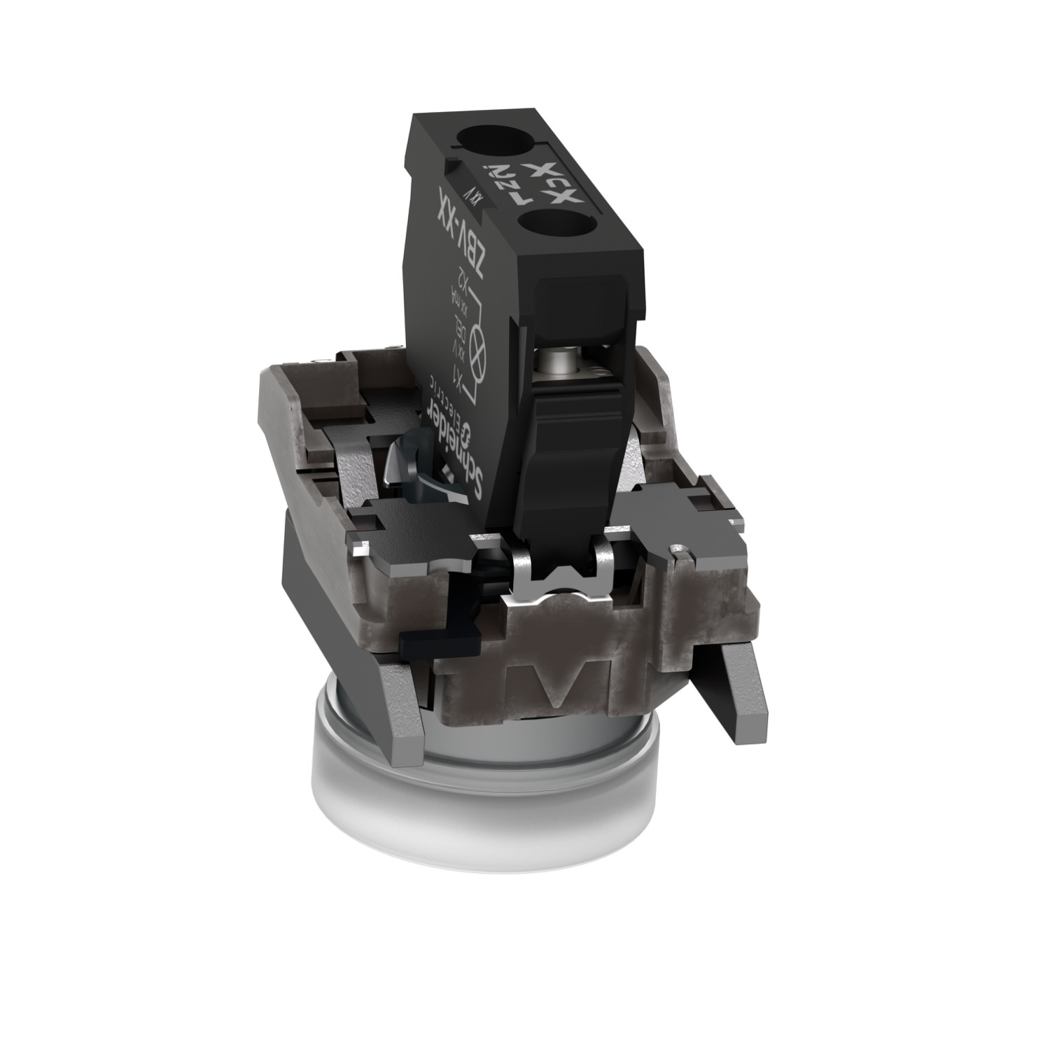 Harmony XB4 – voyant lumineux BA9s – Ø22 – blanc – direct 250V max – vis étrier
