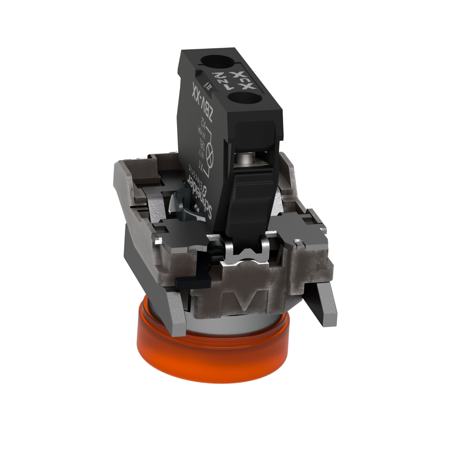 Harmony XB4 – voyant lumineux BA9s – Ø22 – orange – direct 250V max – vis étrier
