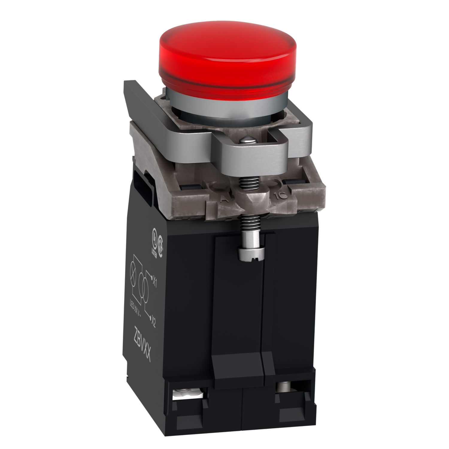 Harmony XB4 – voyant lumineux BA9s – Ø22 – rouge – 230V – vis étrier