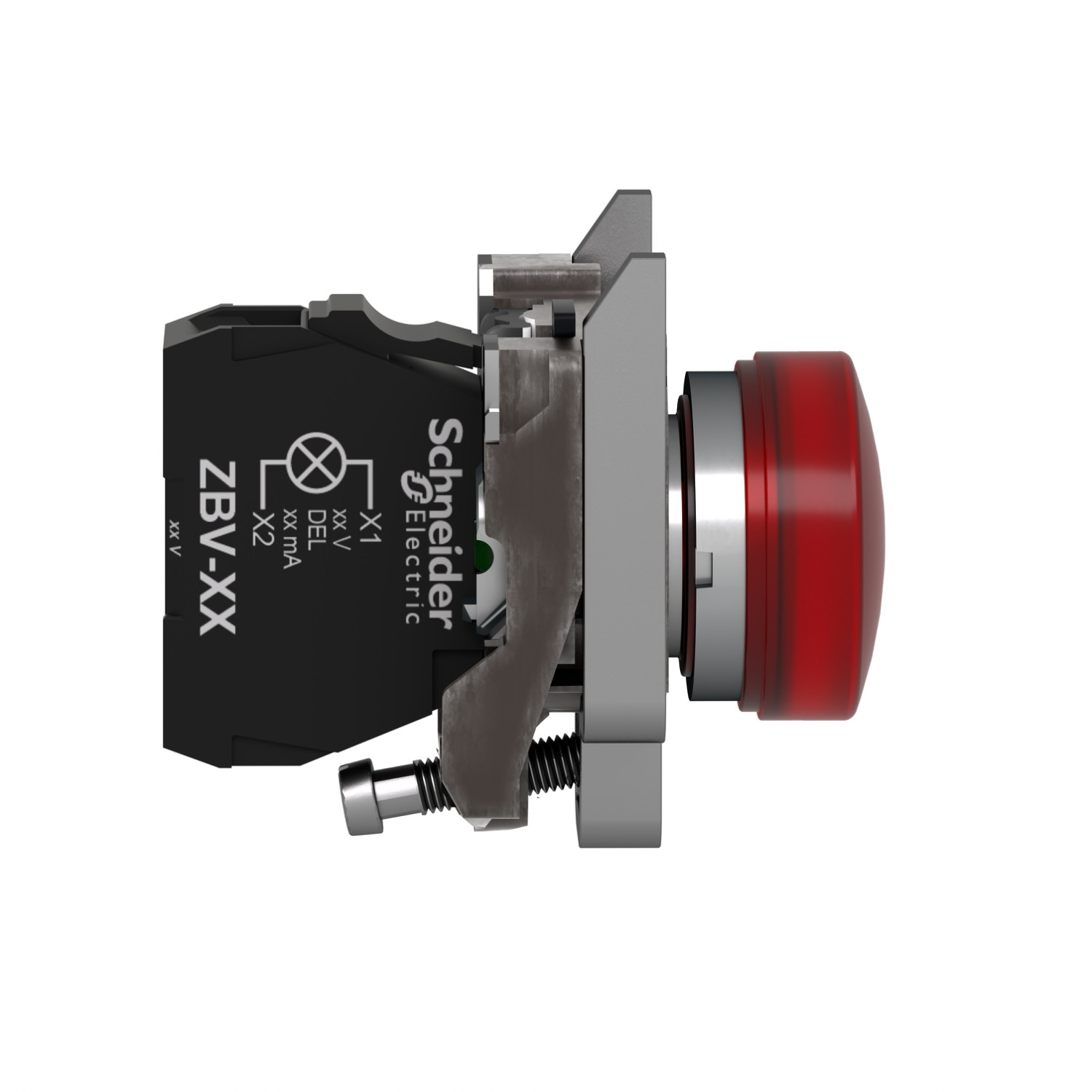 Harmony XB4 – voyant lumineux BA9s – Ø22 – rouge – direct 250V max – vis étrier
