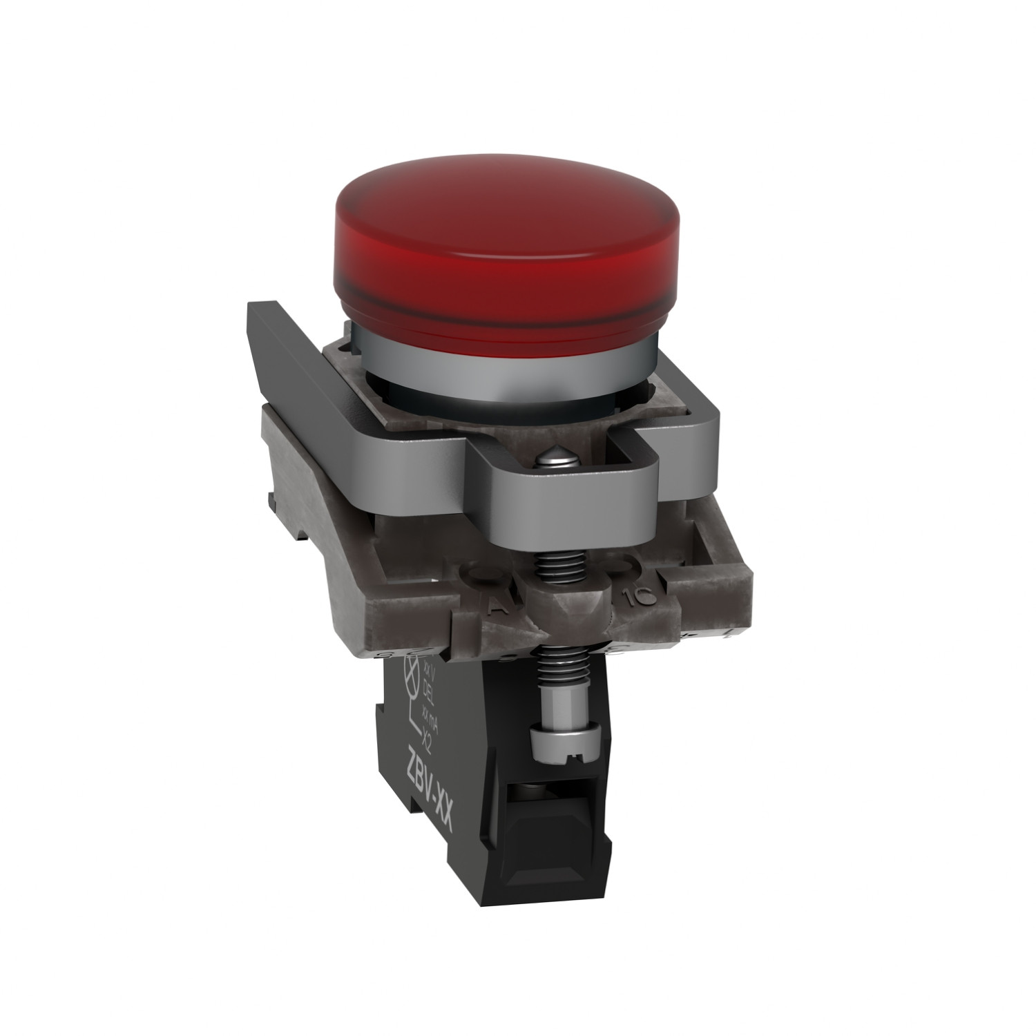Harmony XB4 – voyant lumineux BA9s – Ø22 – rouge – direct 250V max – vis étrier