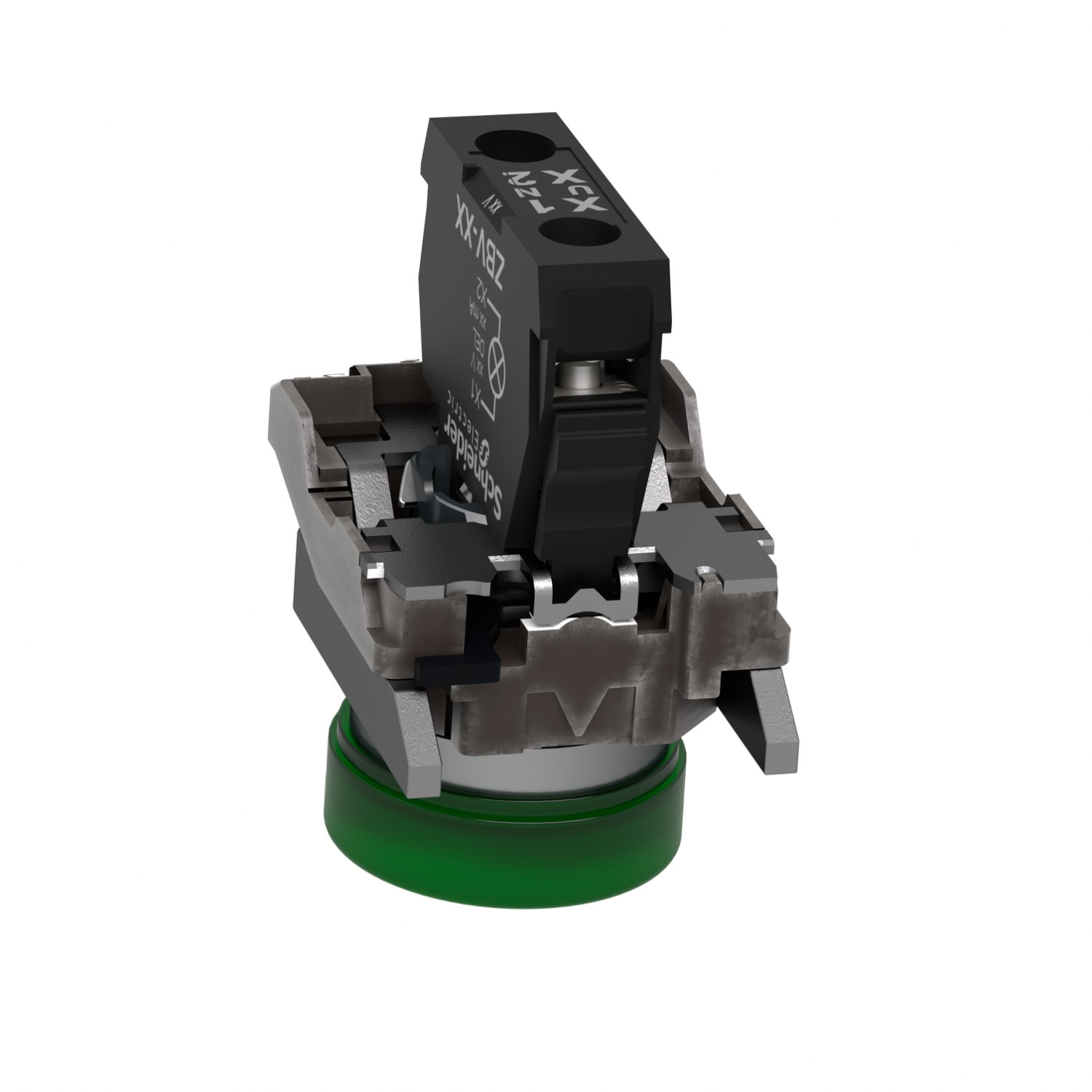Harmony XB4 – voyant lumineux BA9s – Ø22 – vert – direct 250V max – vis étrier