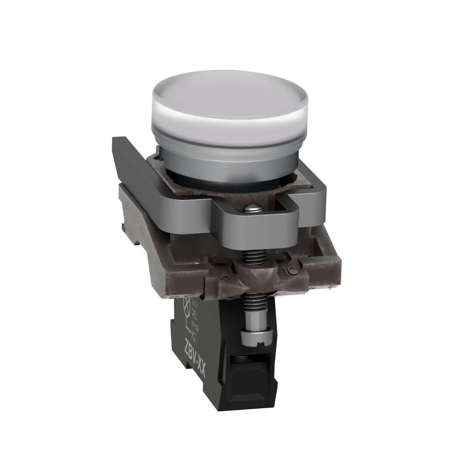 Harmony XB4 – voyant lumineux DEL – Ø22 – blanc – 120V – vis étrier