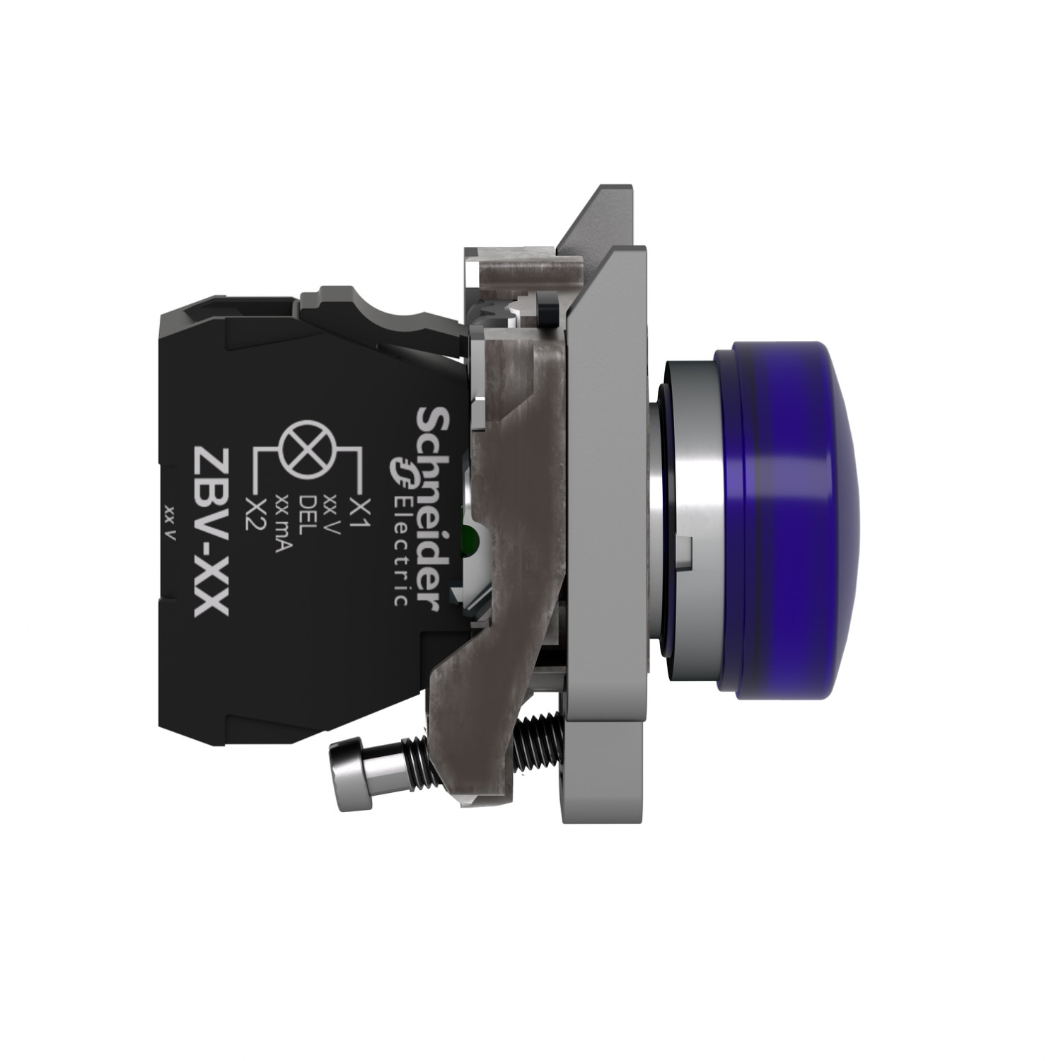 Harmony XB4 – voyant lumineux DEL – Ø22 – bleu – 24V – vis étrier