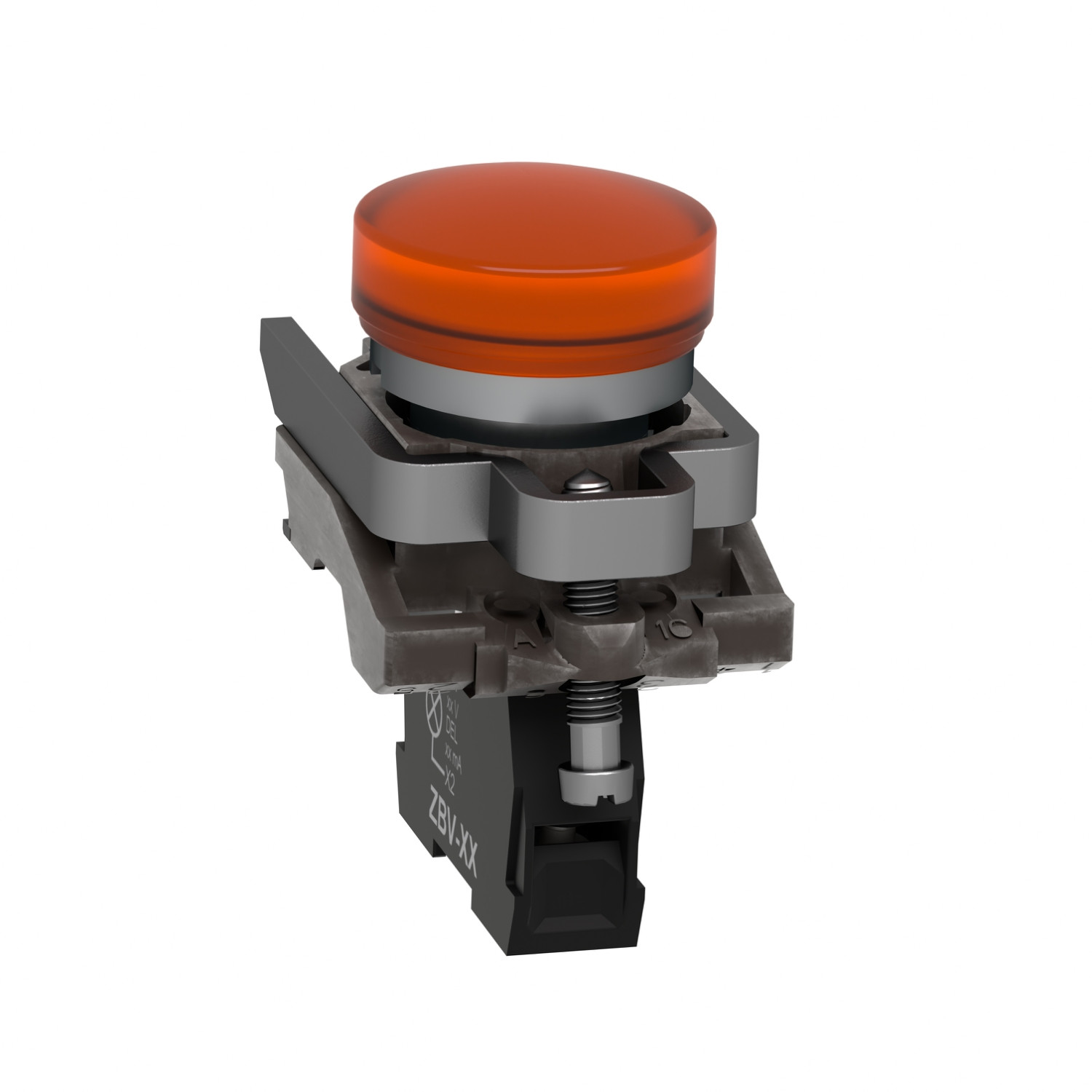 Harmony XB4 – voyant lumineux DEL – Ø22 – orange – 120V – vis étrier