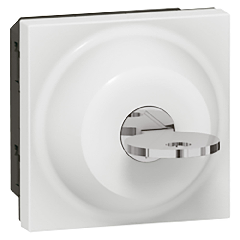 Interrupteur à clé RONIS n°601 Mosaic 2 modules avec 2 positions par contact inverseur 6A 250V~ – blanc