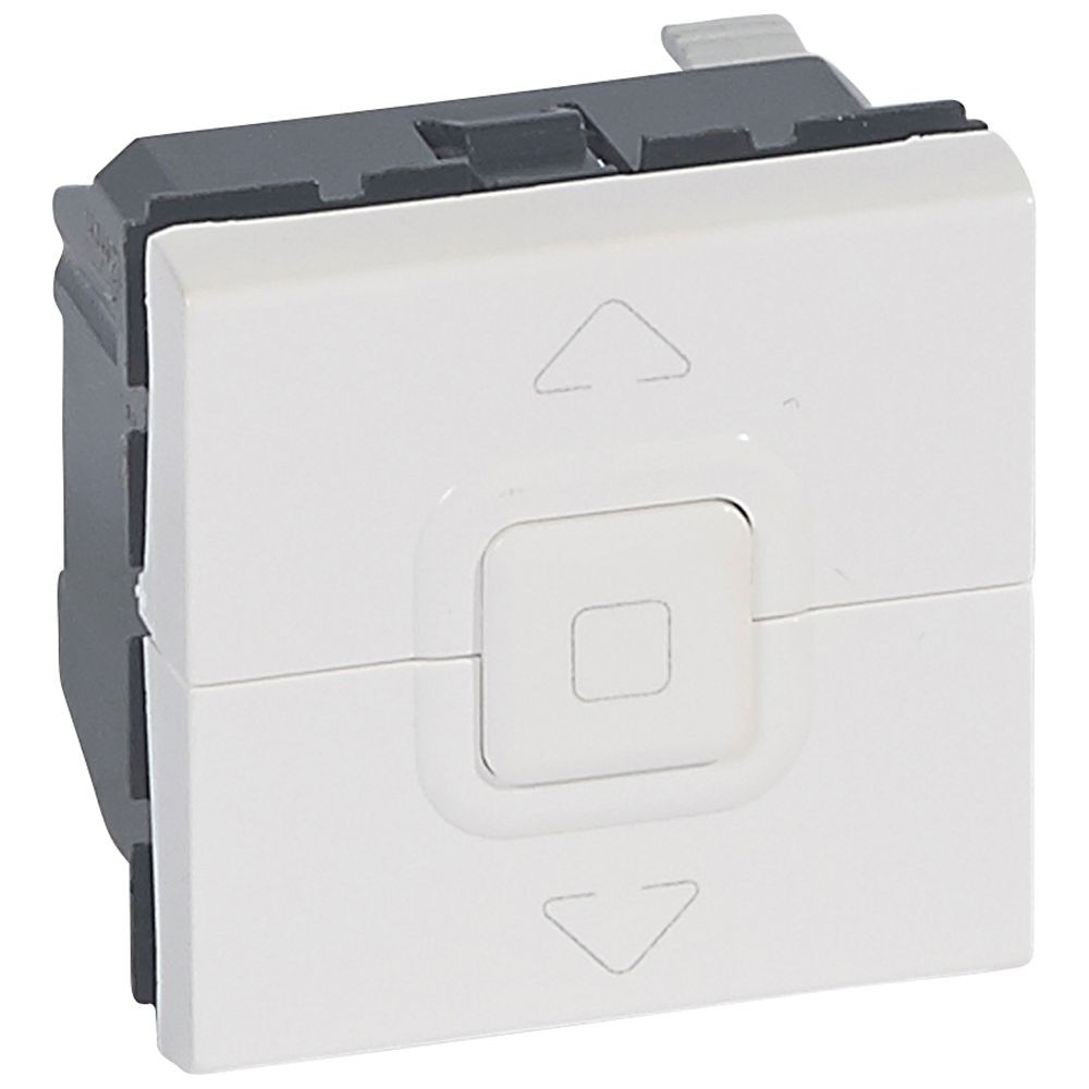 Interrupteur de volets roulants 500W maximum Mosaic 2 modules – blanc antimicrobien