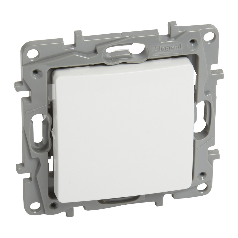 Interrupteur va-et-vient Niloé – 1 poste – 10 AX – 250 V~ – bornes automatiques – blanc – produit