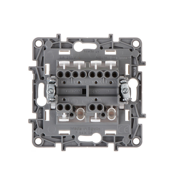 Interrupteur va-et-vient Niloé – 2 postes – 10 AX – 250 V~ – bornes automatiques – blanc