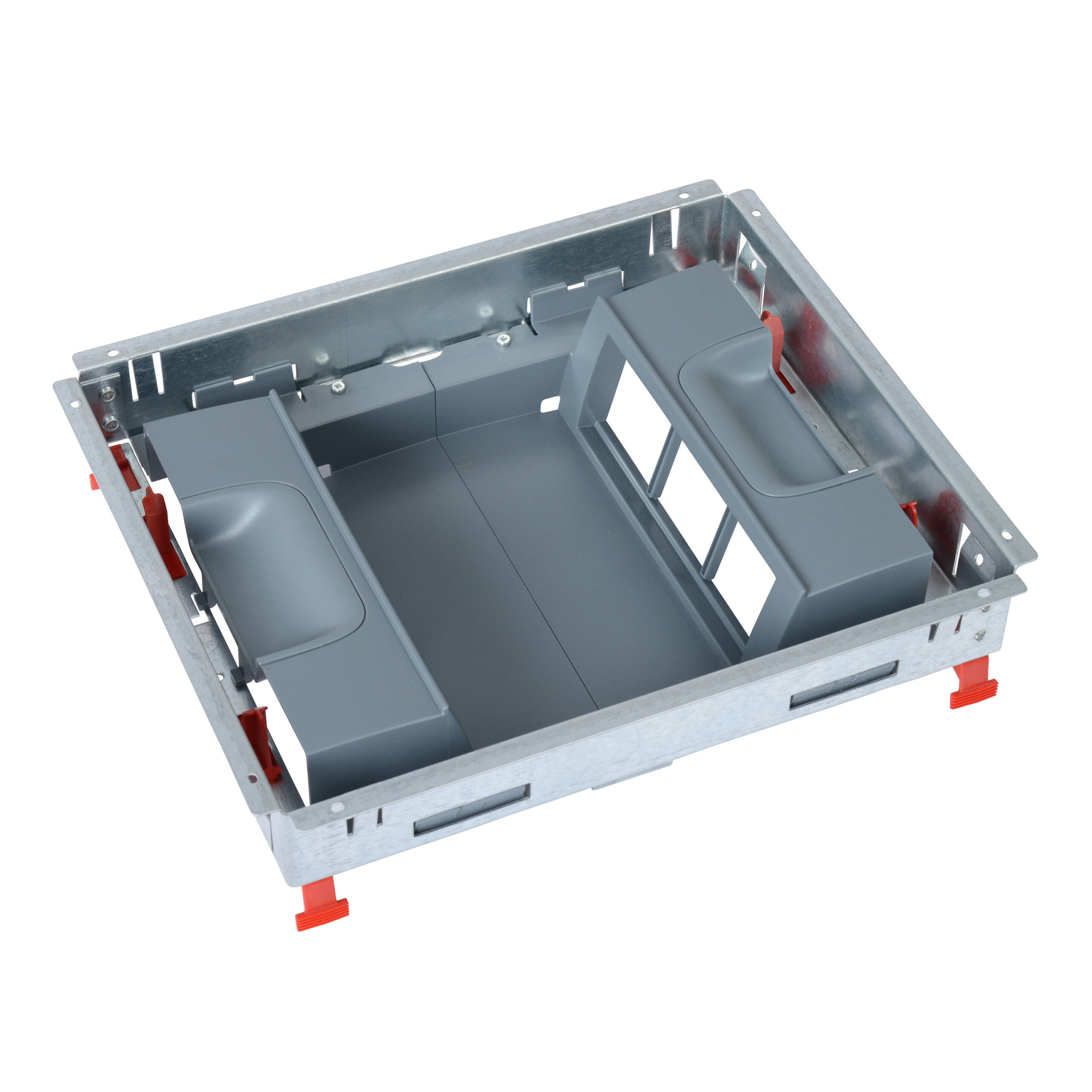 Kit support pour boîte de sol standard pour prises en position verticale 2 rangées de 6 modules – 12 modules