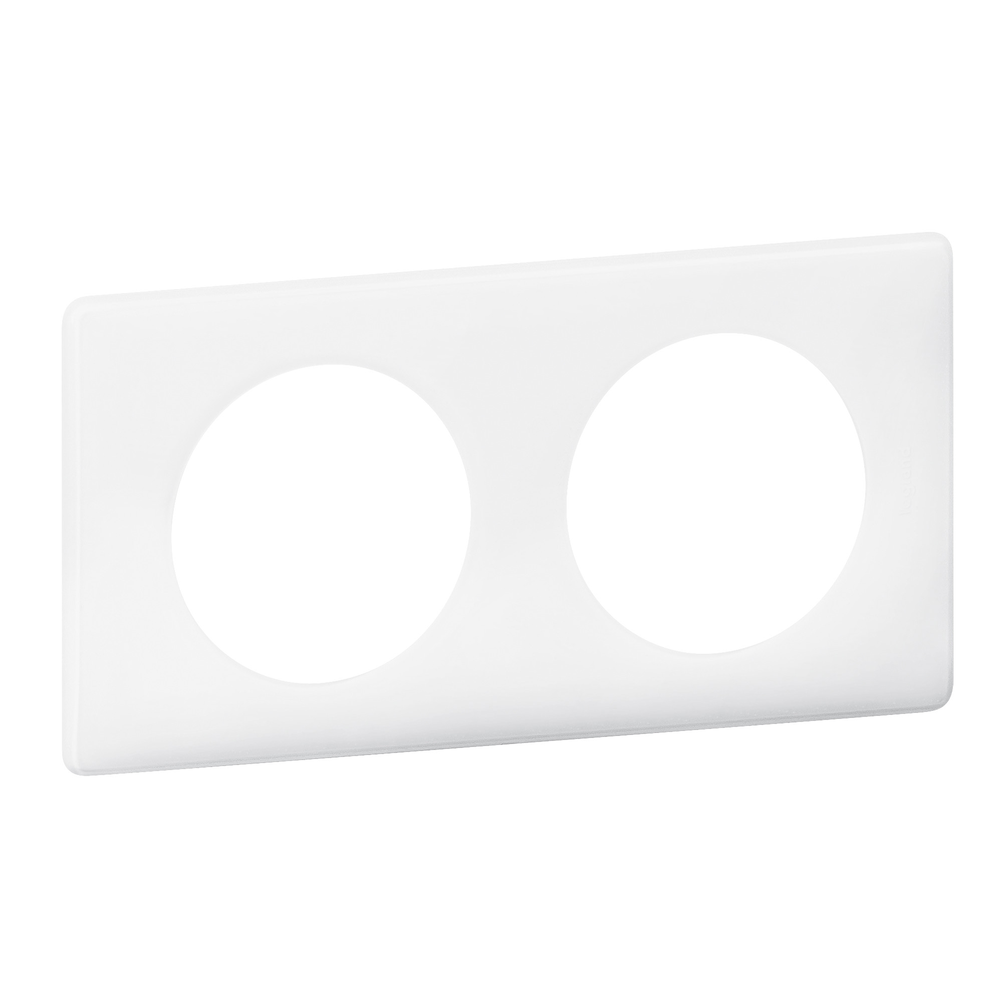 Plaque Céliane Laqué 2 postes – finition Blanc