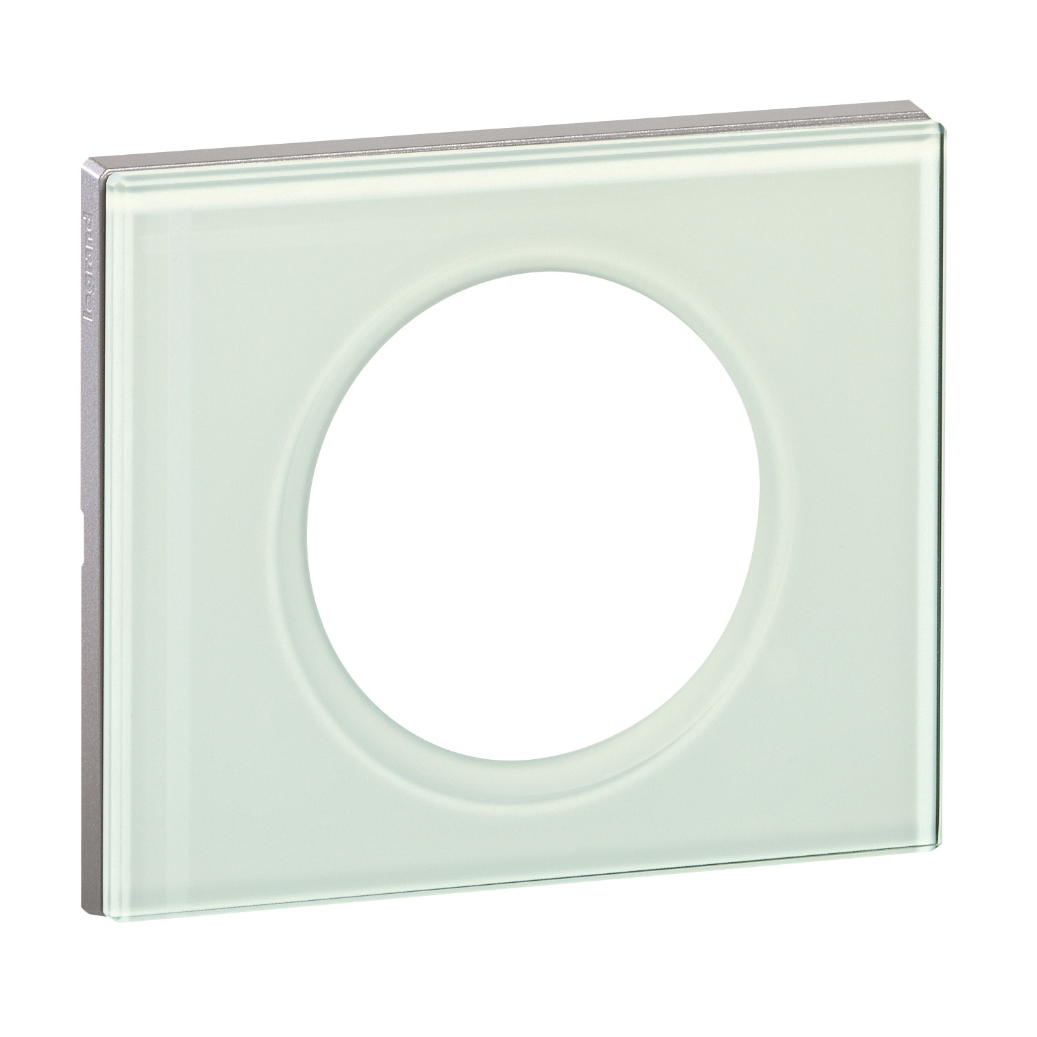 Plaque Céliane Matières 1 poste – finition Verre Kaolin