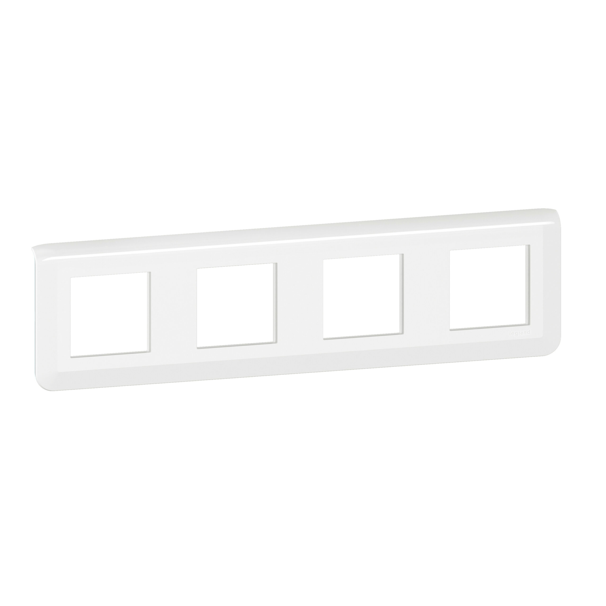 Plaque de finition horizontale Mosaic pour 4×2 modules blanc