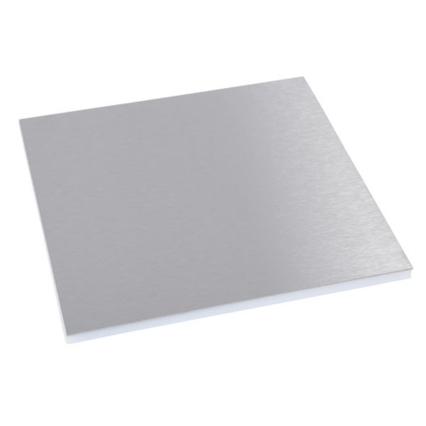 Plaque de finition inox pour boîte de sol ronde 12 modules ou 20 modules