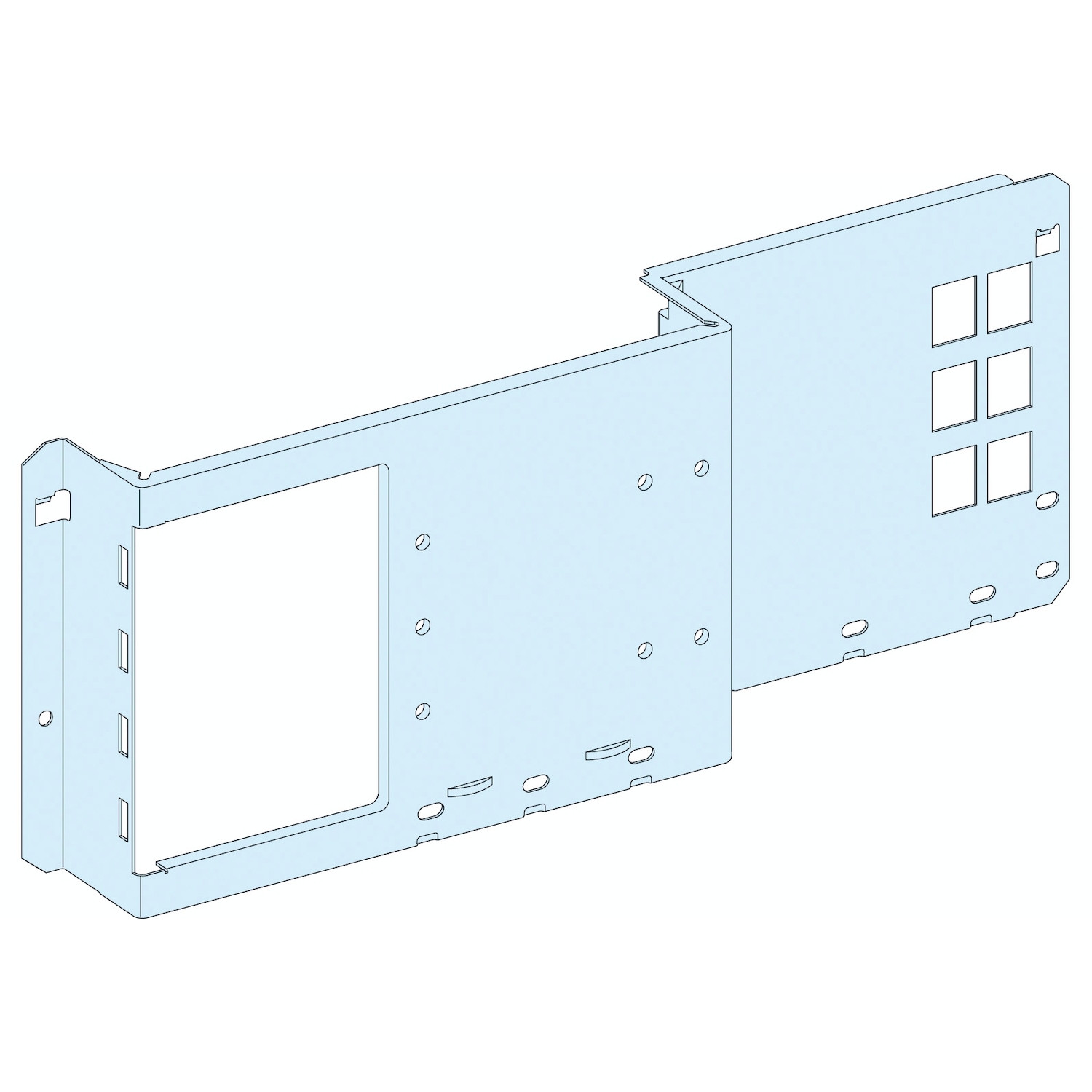 Plaque de montage, PrismaSeT G, pour NSX/CVS/INS 250A, horizontal fixe, bascule, 5M, W600mm
