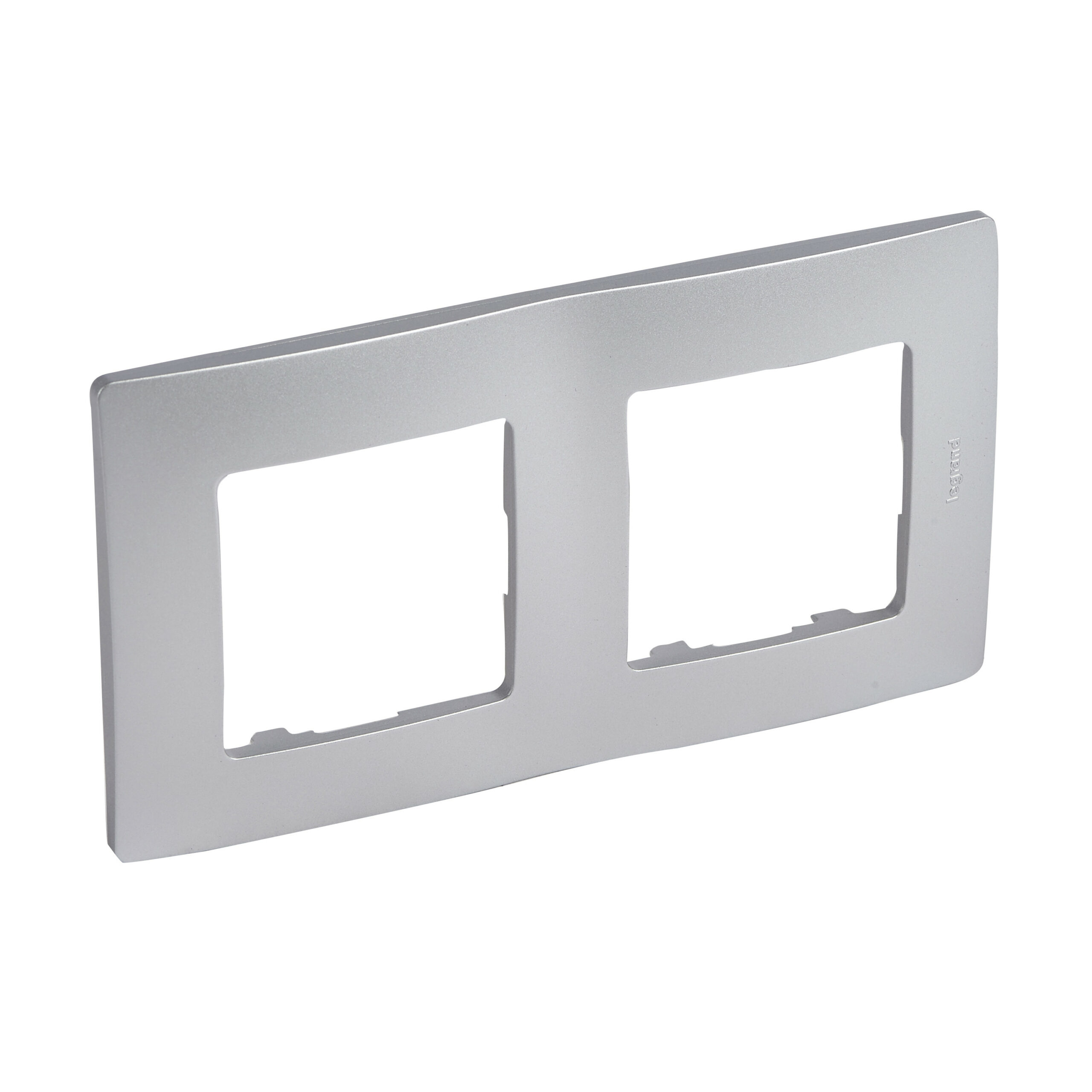 Plaque Niloé 2 postes – aluminium – finition mate – fixation a clipser – IK04
