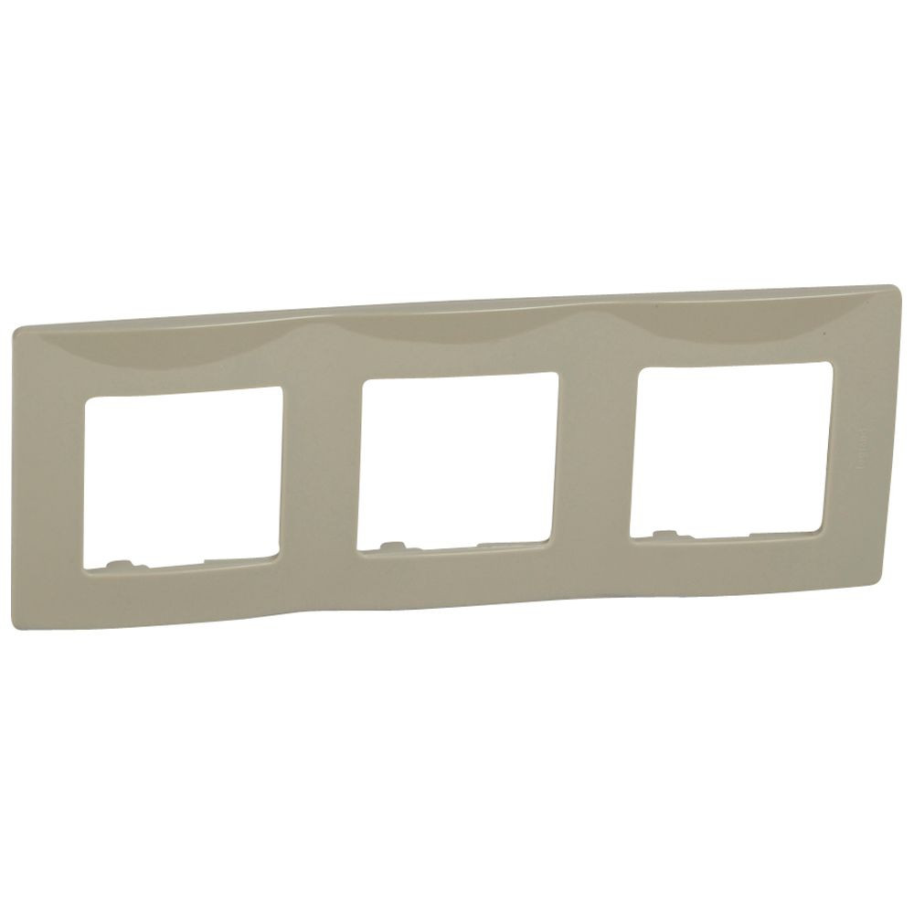 Plaque Niloé – 3 postes – taupe – thermoplastique – fixation a clipser – IK04